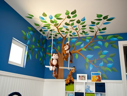 חדרי ילדים, קופים (צילום: designdazzle.com)