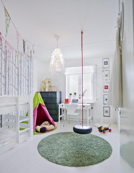 חדרי ילדים, נדנדה גובה (צילום: remodelista.com)