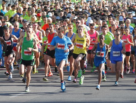 מרתון תל אביב 2014 (צילום: הדר כהן, TheMarker)