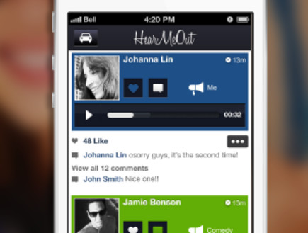 אפליקציית HearMeOut