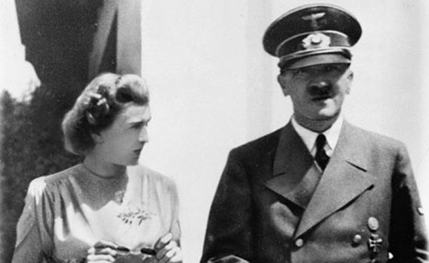 אבותיה היו יהודים. היטלר ובראון (צילום: AP)