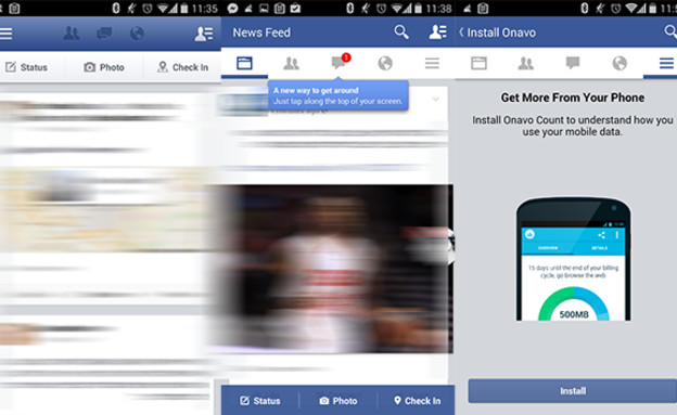 פייסבוק משנה עיצוב במובייל (צילום: facebook.com)