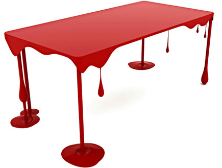 מכות, דם, שולחן (צילום: kababiearquitectos.com)