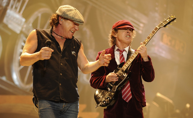 בראיין ג'ונסון, אנגוס יאנג, ACDC (צילום: Kevin Mazur, GettyImages IL)