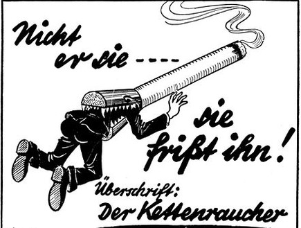 היטלר נגד עישון (צילום: factslides.com)