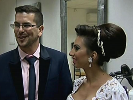 מגי ובעלה הטרי אסף (צילום: חדשות 2)