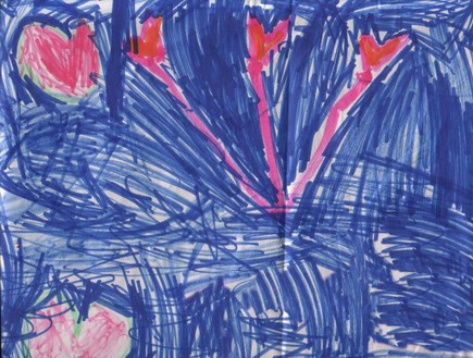 פענוח ציורי ילדים - ציור בכחול