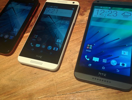 מימין: HTC Desrie 810, 610 ,310 (צילום: אמיתי זיו)