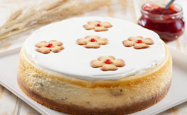 עוגת גבינה עם עוגיות ריבה של ביסקוטי צילום בועז לב (צילום: בועז לביא, mako אוכל)