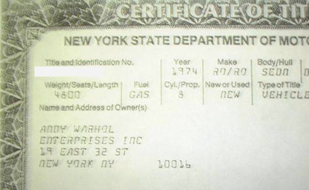 הרולס רויס של אנדי וורהול