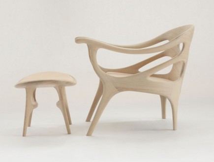 רהיטים מוזרים - כסא עצם 3 (צילום: helledamkjaer)