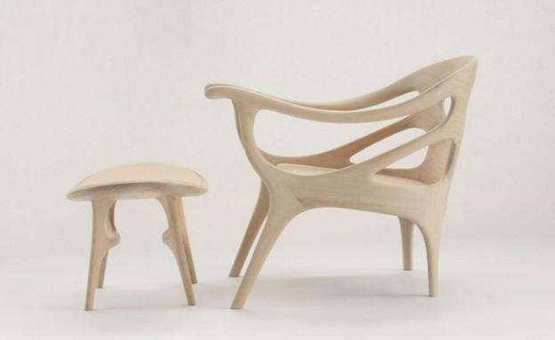 רהיטים מוזרים - כסא עצם 3 (צילום: helledamkjaer)