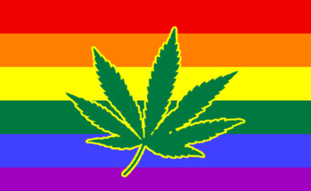 דגל הגאווה עם מריחואנה