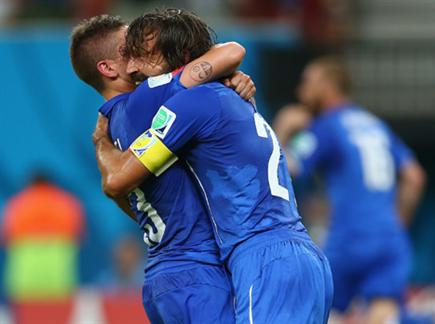 חגיגה גדולה שלהם. שחקני איטליה מאושרים (gettyimages) (צילום: ספורט 5)