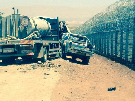 זירת התקרית בגבול סוריה