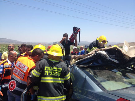 הכביש נחסם לשני הכיוונים (צילום: פוראת נאסר, חדשות 2)