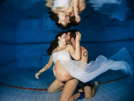 צילומי היריון תת מימיים (צילום: אמיר שטרן)