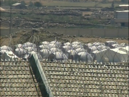 מחנה הפליטים בגבול הסורי (צילום: חדשות 2)