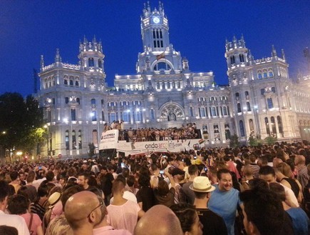 מצעד הגאווה במדריד. (צילום: טוויטר)