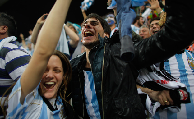 שמחה ארגנטינית (צילום: AP)