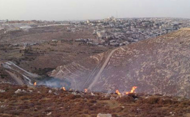 הנפילה בשטח הפלסטיני (צילום: חטיבת דוברות המשטרה)