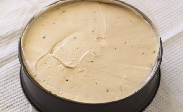 עוגת מוקה, שוקולד ומרנג קפואה - לפני ההקפאה