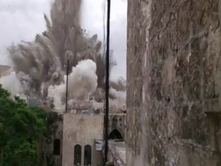 פיצוץ המלון בחאלב, מאי האחרון (צילום: רויטרס)