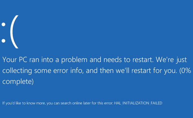"מסך המוות הכחול" ב-Windows 8 (צילום: מיקרוסופט)