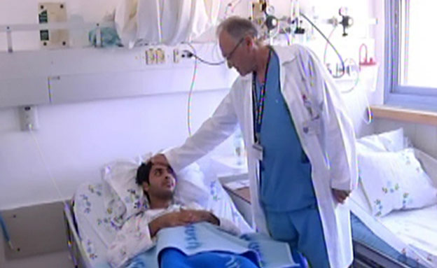 המטופל העזתי בברזילי (צילום: חדשות 2)