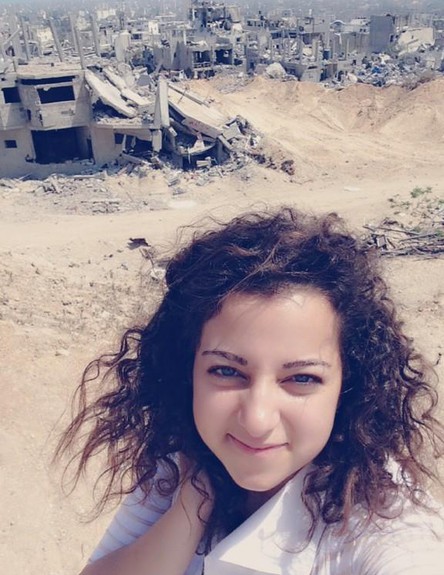 פארה בייקר, אנה פרנק הפלסטינית (צילום: מתוך חשבון הטוויטר @Farah_Gazan)