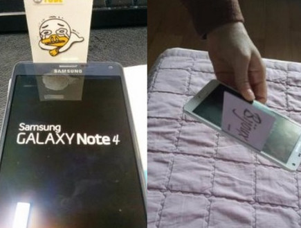 החריץ הרחב בשולי מסך Galaxy Note 4 של סמסונג