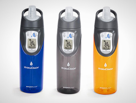 בקבוקי מים, בוחן כמות  צריכת נוזלים, www.hydracoac (צילום: www.hydracoach)