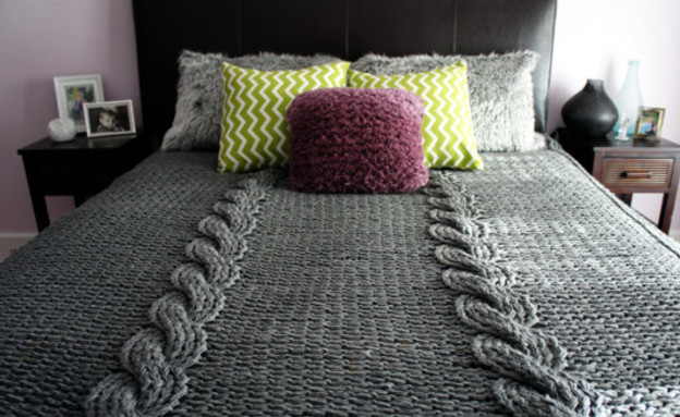 מיטה מפנקת, שמיכת צמר, etsy (2)fashiontouchhome (צילום: fashiontouchhome)