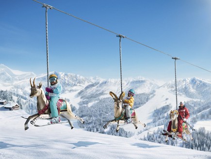 רכבל סוסים חופשת סקי (צילום: Bruno Van Loock, באדיבות קלאב מד)