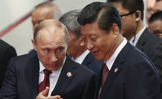 נשיא סין שי ג'ינפינג וולדימיר פוטין (צילום: ap)