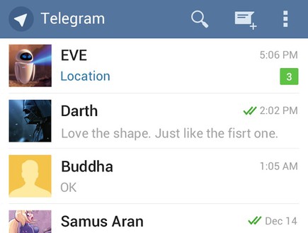 אפליקציית Telegram לאנדרואיד