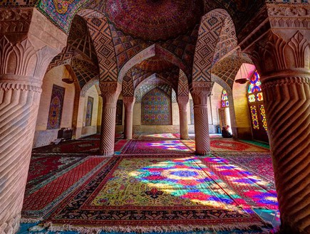 מסגדים באיראן, Nasir al-Mulk mosque (צילום: מתוך הפייסבוק של Mohammad Reza Domiri Ganji)