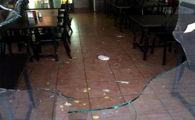 הנזק שנגרם למסעדה