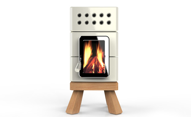 חימום הבית בחורף תנור קרמי מודולרי שניתן להתאים את גובהו (צילום: stackstoves.com)
