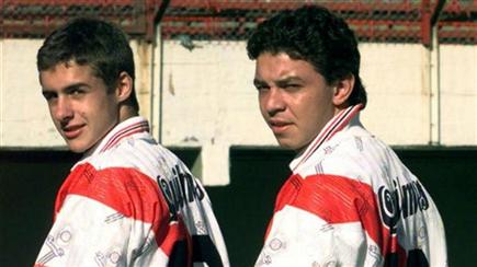 איימאר הצעיר עם מרסלו גז'ארדו, היום המאמן שלו (צילום: ספורט 5)