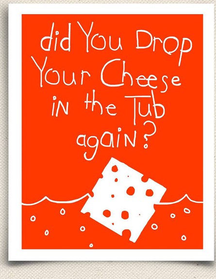 שוב הפלת גבינה באמבטיה? (צילום: http://spaghetti-toes.tumblr.com/)