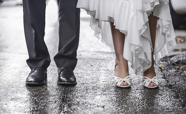 חתונה בגשם (צילום: וניל צילום בטעם)