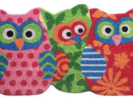 3465, ינשוף,  שטיח סף Owl Sisters של קארה דיזיין מ