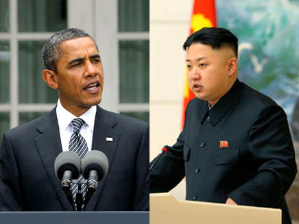מחריפים את המאבק. קים ג'ונג און וברק אובמה (צילום: רויטרס, AP)