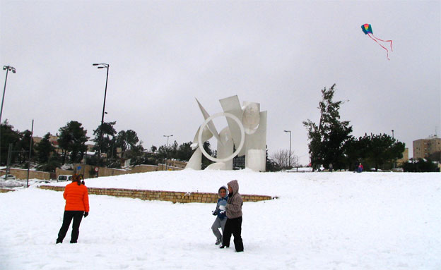שלג בירושלים (צילום: חדשות 2)