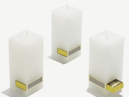 נרות מעוצבים, עם קופסת גפרורים (צילום:  boardpanda.com)