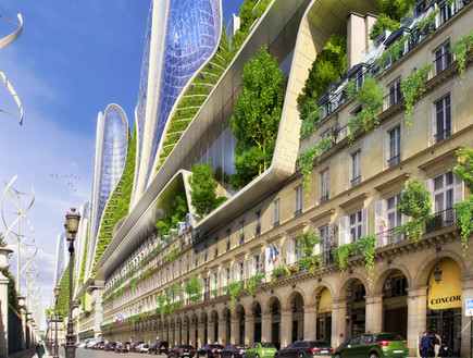 הבניינים החכמים בפריז (צילום: vincent callebaut architectures)