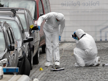 זירת הפיגוע במוזיאון היהודי בבריסל (צילום: AP)