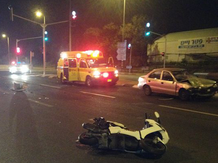 רוכב אופנוע נהרג ברחובות (צילום: דוברות מד
