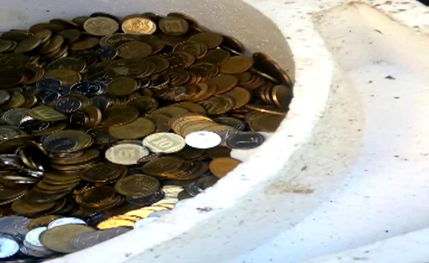 צפו: שילם דוח חנייה במטבעות בלבד (צילום: חדשות 2)